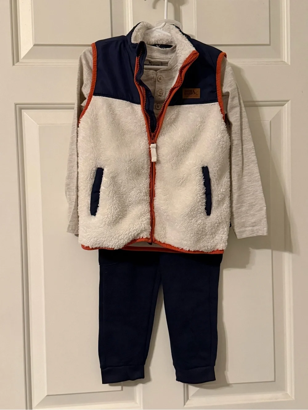 Eddie Bauer Kids Tee, Pants, and Sherpa Vest set